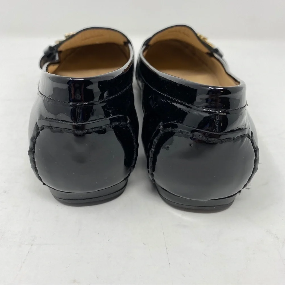 Cole Haan patent Leather black buckle loafers